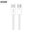 Εικόνα της Καλώδιο Φόρτισης WK WDC-21 USB-C σε USB-C PD 65W 1m Λευκό