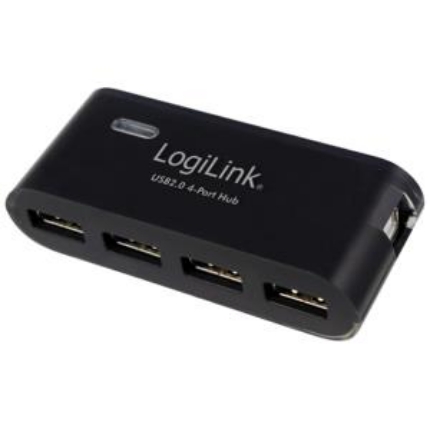 Εικόνα της USB 2.0 Hub 4 θέσεων LogiLink UA0085, με Τροφοδοτικό 5V