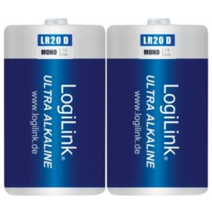 Εικόνα της Μπαταρίες Αλκαλικές D 1.5V LogiLink LR6F8 (2τμχ)