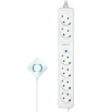 Picture of Socket 6 Ports LogiLink LPS271, with foot switch 1.5m White