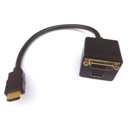 Εικόνα της Splitter HDMI σε HDMI και DVI Aculine AD-043