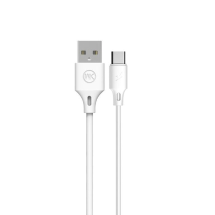 Εικόνα της Καλώδιο Φόρτισης WK WDC-092 USB σε USB-C 1m Λευκό