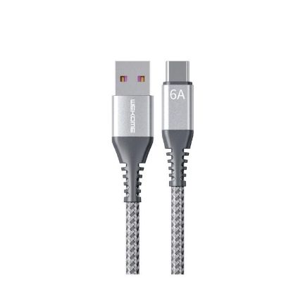 Εικόνα της Καλώδιο Φόρτισης WK WDC-169 USB σε USB-C 1m Ασημί