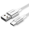 Εικόνα της Καλώδιο Φόρτισης UGREEN US288 60126 USB σε USB-C 1m Ασημί