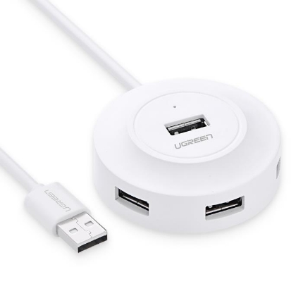 Εικόνα της USB 2.0 Hub 4 Θέσεων UGREEN CR106 20270 Λευκό