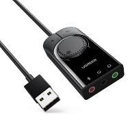 Picture of Soundcard USB UGREEN CM129 40964, with Volume Control