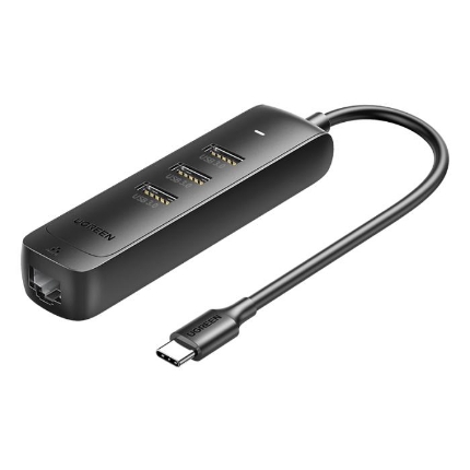 Εικόνα της USB-C 3.0 Hub 3 θέσεων UGREEN CM530 50627, με Θύρα Δικτύου 10/100Mbps Μαύρο