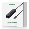 Εικόνα της USB-C 3.0 Hub 3 θέσεων UGREEN CM530 50627, με Θύρα Δικτύου 10/100Mbps Μαύρο