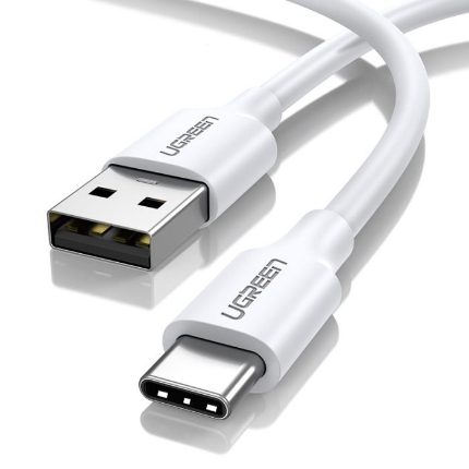 Εικόνα της Καλώδιο Φόρτισης UGREEN US287 60121 USB σε USB-C 1m Λευκό