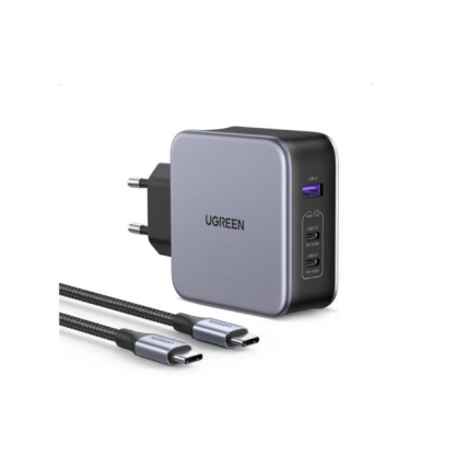 Picture of Charger GaN 140W UGREEN CD289 90549 3 Ports, with USB-C Cable Black