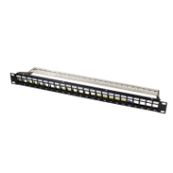 Εικόνα της Patch Panel Keystone Jacks Logilink 1U 24 Θέσεων NK4058 19'' με Διαχειριστή Καλωδίων